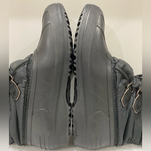 Sorel Women’s Kaufmam Canada Black Lined Rubber Fur Top Lace Up Snow Boots-10 - Picture 12 of 16